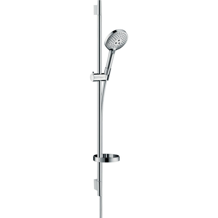 Hansgrohe Raindance Select S Shower Set 120 3Jet Ecosmart with Shower Rail 90 cm and Soap Dish - Chrome - Unbeatable Bathrooms