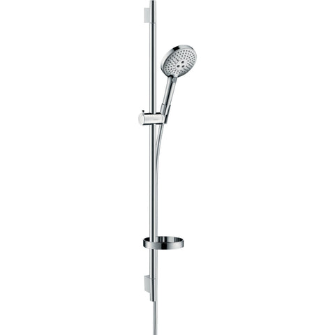 Hansgrohe Raindance Select S Shower Set 120 3Jet Ecosmart with Shower Rail 90 cm and Soap Dish - Chrome - Unbeatable Bathrooms