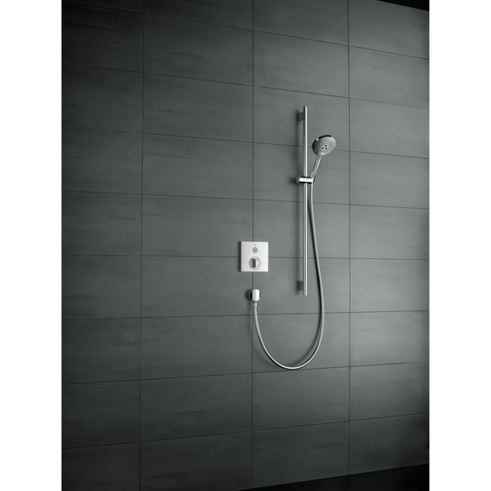 Hansgrohe Raindance Select S Shower Set 120 3Jet Ecosmart with Shower Rail 90 cm and Soap Dish - Chrome - Unbeatable Bathrooms