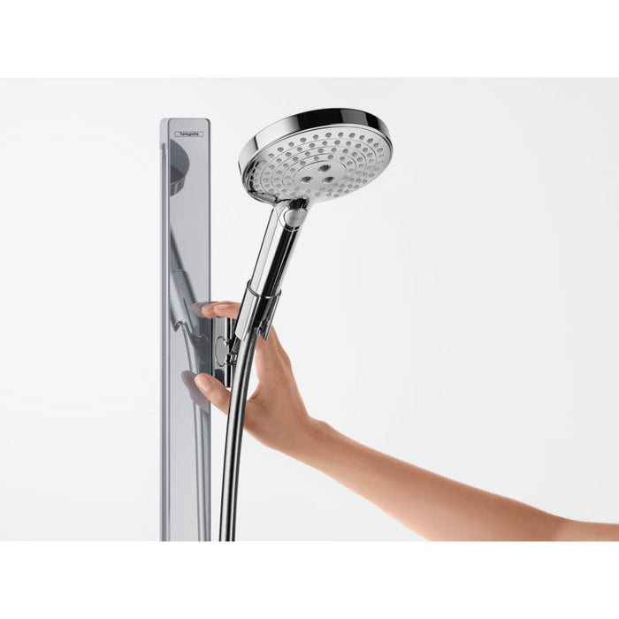 Hansgrohe Raindance Select S Shower Set 120 3Jet with Shower Bar 150 cm and Shelves - Chrome - Unbeatable Bathrooms