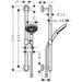 Hansgrohe Raindance Select S Shower Set 120 3Jet with Shower Rail 65 cm - Chrome - Unbeatable Bathrooms