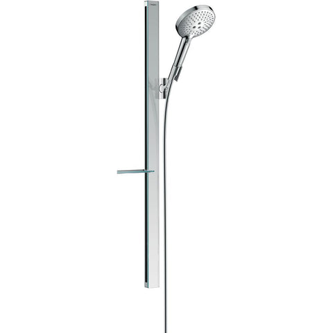 Hansgrohe Raindance Select S Shower Set 120 3Jet with Unica'E Shower Rail 90 cm and Shelf - Unbeatable Bathrooms