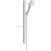 Hansgrohe Raindance Select S Shower Set 120 3Jet with Unica'E Shower Rail 90 cm and Shelf - Unbeatable Bathrooms