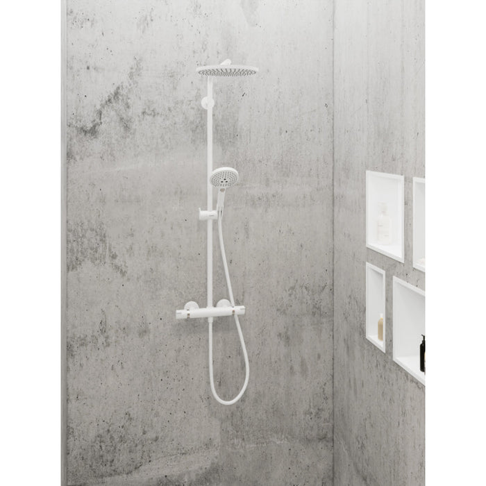 Hansgrohe Raindance Select S Showerpipe 240 1Jet Powderrain with Thermostatic Shower Mixer - Unbeatable Bathrooms