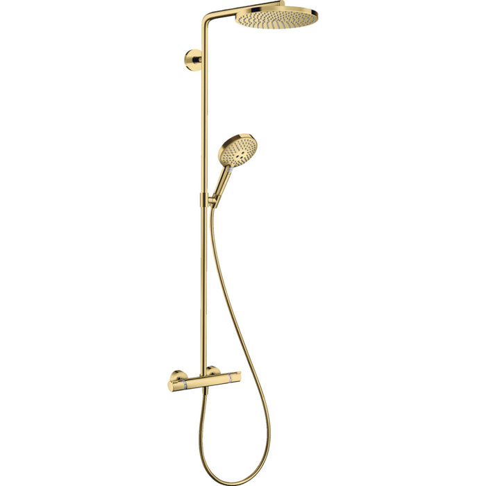 Hansgrohe Raindance S Showerpipe 240 1Jet Powderrain Ecosmart with Thermostat - Unbeatable Bathrooms
