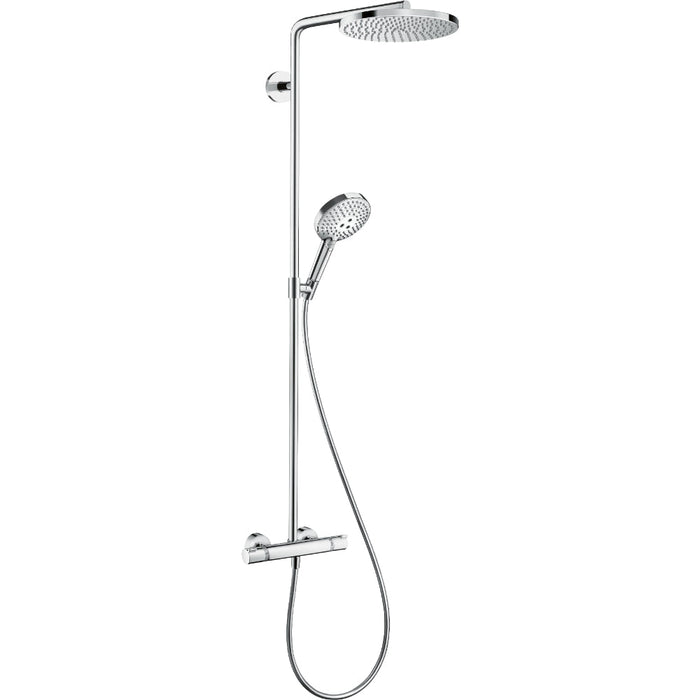 Hansgrohe Raindance S Showerpipe 240 1Jet Powderrain Ecosmart+ with Thermostat - Unbeatable Bathrooms