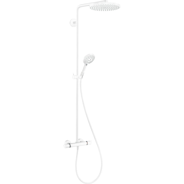 Hansgrohe Raindance S Showerpipe 240 1Jet Powderrain Ecosmart+ with Thermostat - Unbeatable Bathrooms