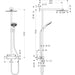 Hansgrohe Raindance Showerpipe 240 1Jet Ecosmart with Thermostatic Shower Mixer - Chrome - Unbeatable Bathrooms