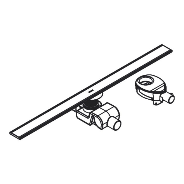 Hansgrohe Raindrain Allround Complete Set 1000 Shower Drain and Installation Set For Standard/Flat Installation - Brushed Stainless Steel - Unbeatable Bathrooms