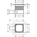 Hansgrohe Raindrain Brilliance Complete Set Point Drain 100/100 Tileable Rear Cover - Unbeatable Bathrooms