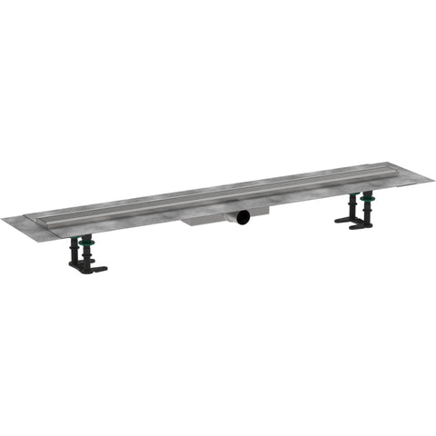 Hansgrohe Raindrain Compact Complete Set Shower Drain 1000 For Flat Installation - Brushed Stainless Steel - Unbeatable Bathrooms