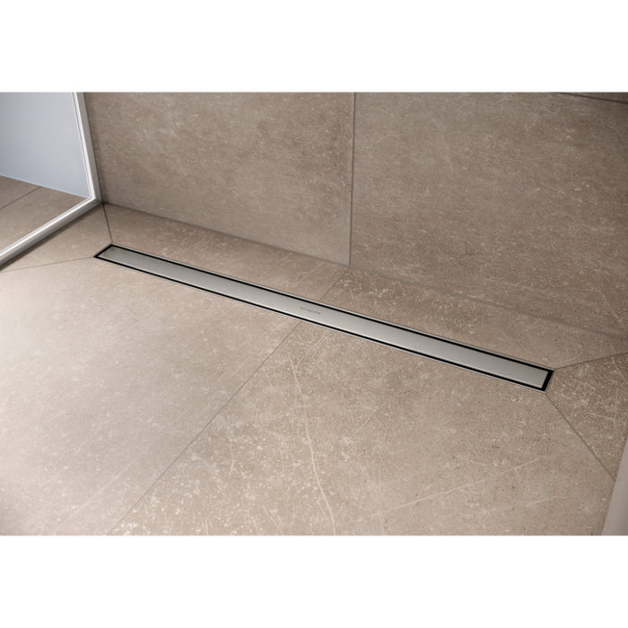 Hansgrohe Raindrain Compact Complete Set Shower Drain 1200 For Standard Installation - Brushed Stainless Steel - Unbeatable Bathrooms