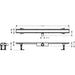 Hansgrohe Raindrain Compact Complete Set Shower Drain 1000 For Flat Installation - Brushed Stainless Steel - Unbeatable Bathrooms