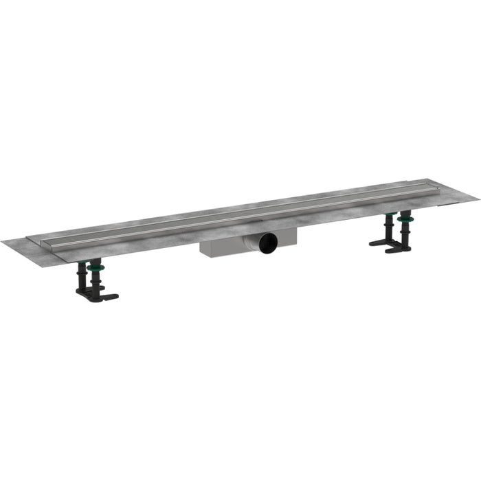 Hansgrohe Raindrain Compact Complete Set Shower Drain 1000 For Standard Installation - Brushed Stainless Steel - Unbeatable Bathrooms