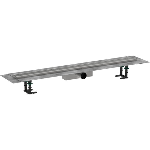 Hansgrohe Raindrain Compact Complete Set Shower Drain 1000 For Standard Installation - Brushed Stainless Steel - Unbeatable Bathrooms