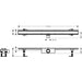 Hansgrohe Raindrain Compact Complete Set Shower Drain 1000 For Standard Installation - Brushed Stainless Steel - Unbeatable Bathrooms