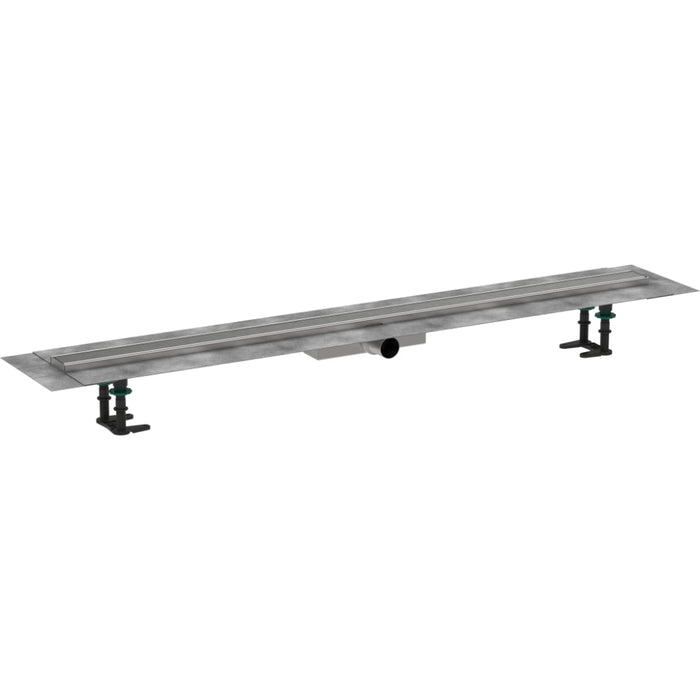 Hansgrohe Raindrain Compact Complete Set Shower Drain 1200 For Flat Installation - Brushed Stainless Steel - Unbeatable Bathrooms