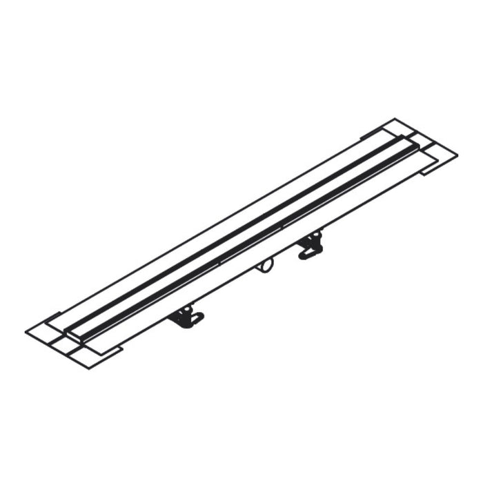 Hansgrohe Raindrain Compact Complete Set Shower Drain 1200 For Flat Installation - Brushed Stainless Steel - Unbeatable Bathrooms