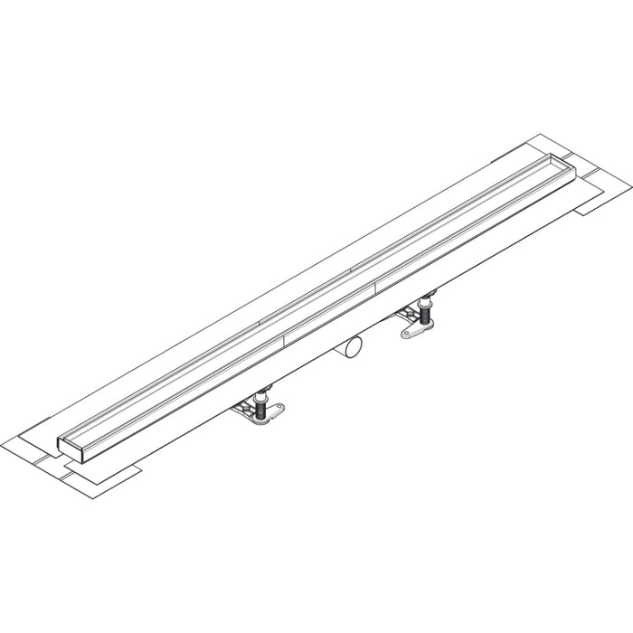 Hansgrohe Raindrain Compact Complete Set Shower Drain 1200 For Flat Installation - Unbeatable Bathrooms
