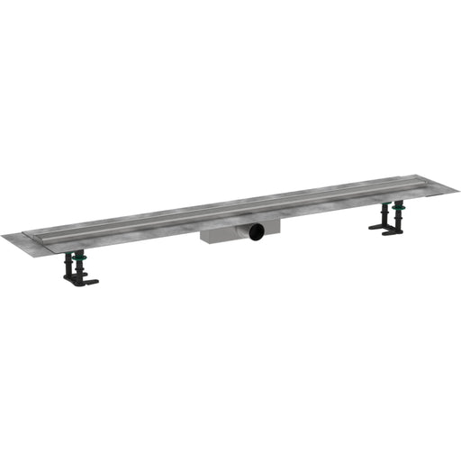 Hansgrohe Raindrain Compact Complete Set Shower Drain 1200 For Standard Installation - Brushed Stainless Steel - Unbeatable Bathrooms