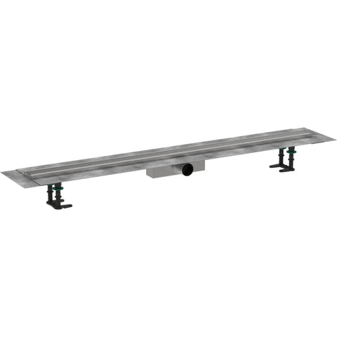 Hansgrohe Raindrain Compact Complete Set Shower Drain 1200 For Standard Installation - Brushed Stainless Steel - Unbeatable Bathrooms