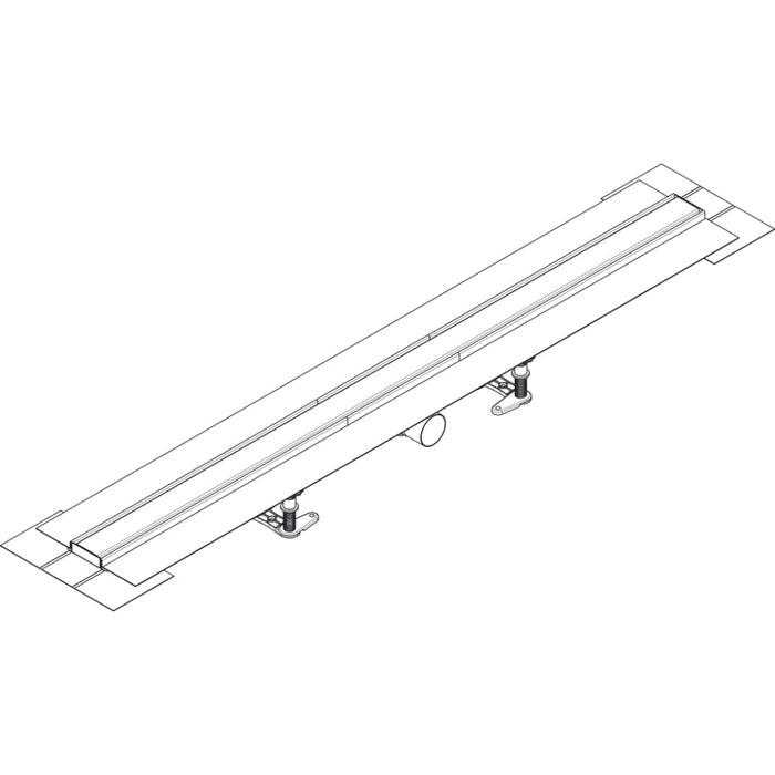 Hansgrohe Raindrain Compact Complete Set Shower Drain 1200 For Standard Installation - Brushed Stainless Steel - Unbeatable Bathrooms