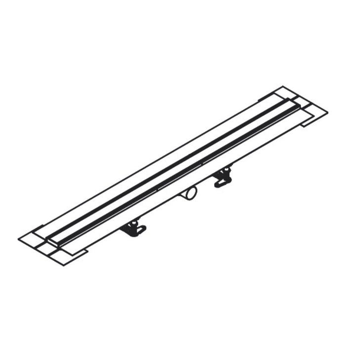 Hansgrohe Raindrain Compact Complete Set Shower Drain 1200 For Standard Installation - Brushed Stainless Steel - Unbeatable Bathrooms