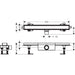 Hansgrohe Raindrain Compact Complete Set Shower Drain 600 For Standard Installation - Unbeatable Bathrooms