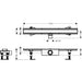 Hansgrohe Raindrain Compact Complete Set Shower Drain 700 For Standard Installation - Brushed Stainless Steel - Unbeatable Bathrooms