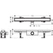 Hansgrohe Raindrain Compact Complete Set Shower Drain 700 For Standard Installation - Unbeatable Bathrooms