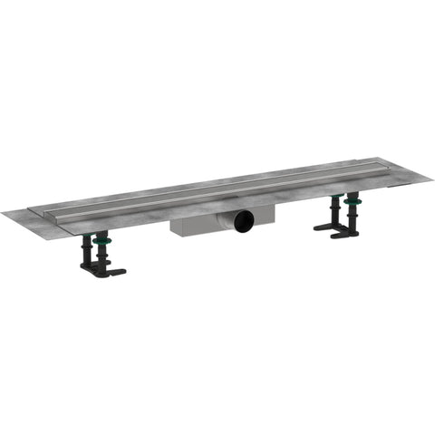 Hansgrohe Raindrain Compact Complete Set Shower Drain 800 For Standard Installation - Brushed Stainless Steel - Unbeatable Bathrooms