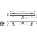 Hansgrohe Raindrain Compact Complete Set Shower Drain 800 For Standard Installation - Brushed Stainless Steel - Unbeatable Bathrooms