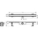 Hansgrohe Raindrain Compact Complete Set Shower Drain 900 For Standard Installation - Brushed Stainless Steel - Unbeatable Bathrooms