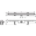 Hansgrohe Raindrain Compact Complete Set Shower Drain 900 For Standard Installation - Unbeatable Bathrooms