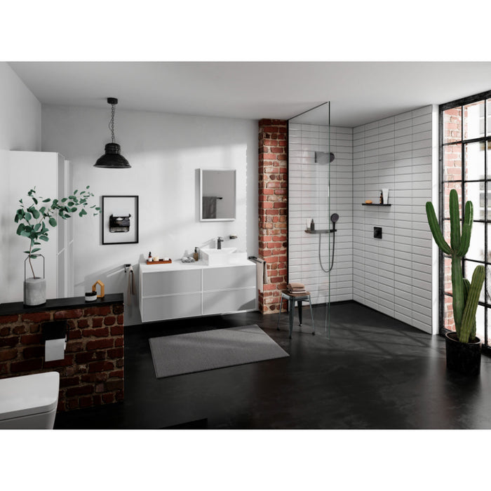 Hansgrohe Xarita E Mirror with Led Lights 500/50 Capacitive Touch Sensor - Matt White - Unbeatable Bathrooms