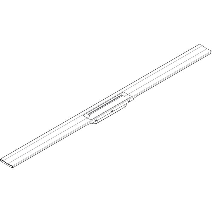 Hansgrohe Raindrain Flex Finish Set Shower Drain 1600 Cuttable For Wall Mounting - Brushed Stainless Steel - Unbeatable Bathrooms