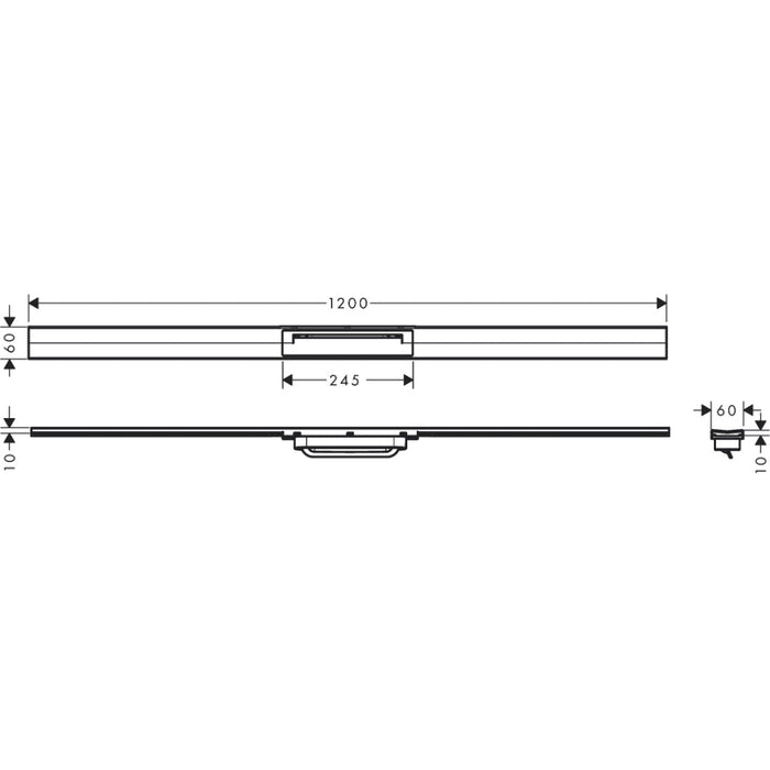 Hansgrohe Raindrain Flex Finish Set Shower Drain 1200 Cuttable - Unbeatable Bathrooms