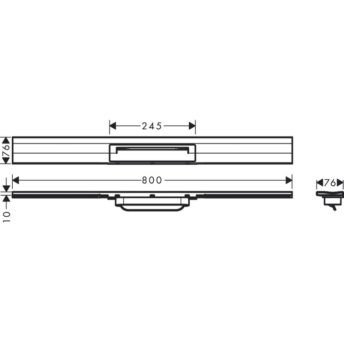 Hansgrohe Raindrain Flex Finish Set Shower Drain 800 Cuttable For Wall Mounting - Unbeatable Bathrooms