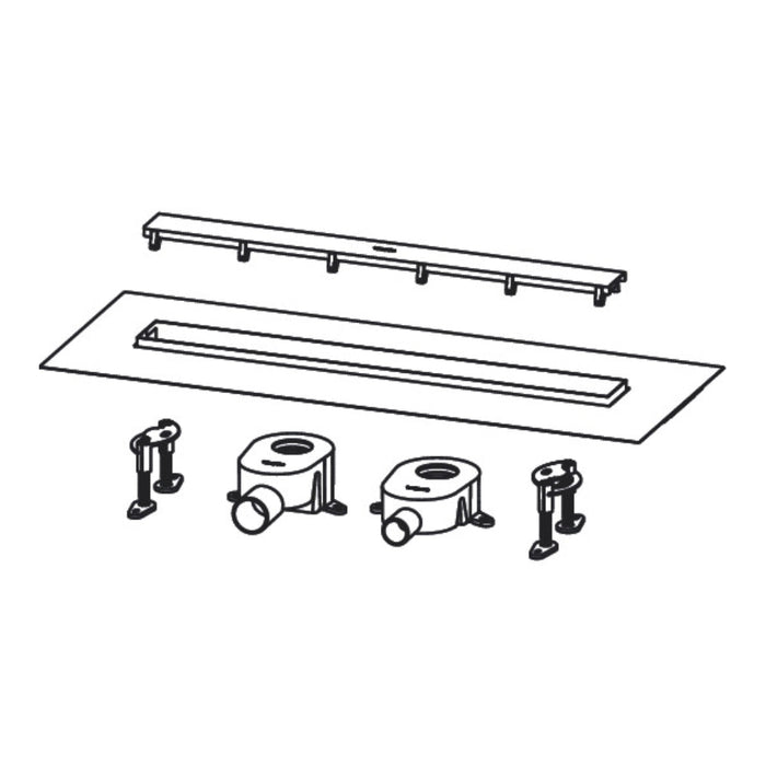 Hansgrohe Raindrain Go Complete Set Shower Drain 1000 Tileable Rear Cover Standard/Flat Installation - Unbeatable Bathrooms