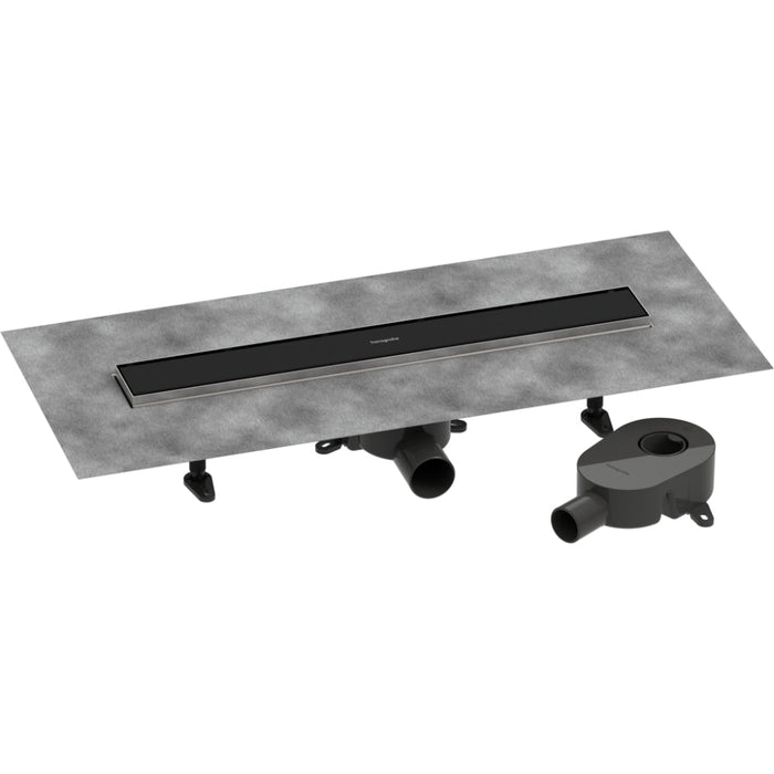 Hansgrohe Raindrain Go Complete Set Shower Drain 600 Tileable Rear Cover Standard/Flat Installation - Unbeatable Bathrooms