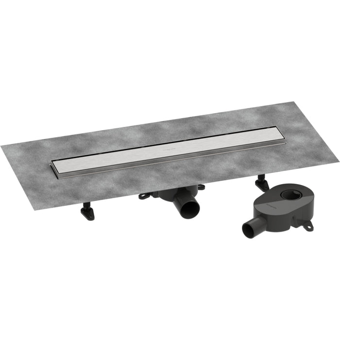 Hansgrohe Raindrain Go Complete Set Shower Drain 600 Tileable Rear Cover Standard/Flat Installation - Unbeatable Bathrooms