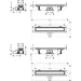 Hansgrohe Raindrain Go Complete Set Shower Drain 600 Tileable Rear Cover Standard/Flat Installation - Unbeatable Bathrooms