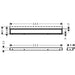 Hansgrohe Raindrain Match Finish Set Shower Drain 600 with Height Adjustable Frame - Unbeatable Bathrooms