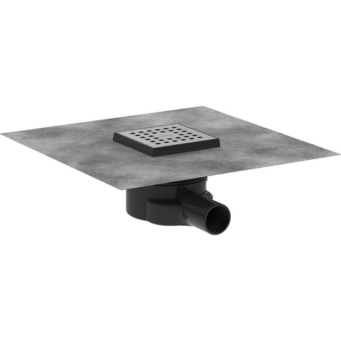 Hansgrohe Raindrain Point Complete Set Point Drain 100/100 - Brushed Stainless Steel - Unbeatable Bathrooms