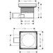 Hansgrohe Raindrain Point Complete Set Point Drain 150/150 Tileable Rear Cover - Unbeatable Bathrooms