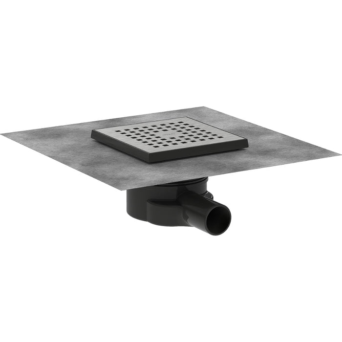 Hansgrohe Raindrain Point Complete Set Point Drain 150/150 - Brushed Stainless Steel - 56248800 - Unbeatable Bathrooms