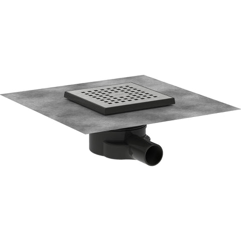 Hansgrohe Raindrain Point Complete Set Point Drain 150/150 - Brushed Stainless Steel - 56248800 - Unbeatable Bathrooms