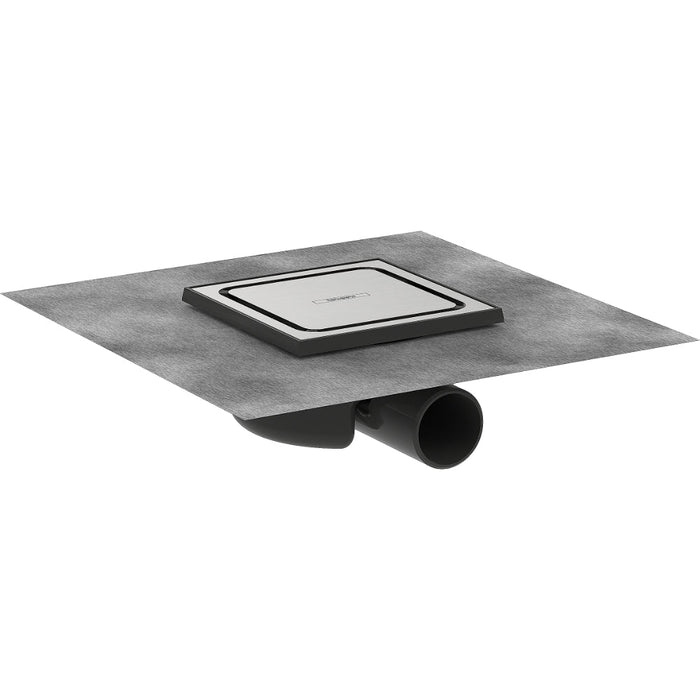 Hansgrohe Raindrain Spot Complete Set Point Drain 150/150 - Brushed Stainless Steel - Unbeatable Bathrooms