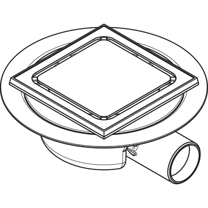 Hansgrohe Raindrain Spot Complete Set Point Drain 150/150 - Brushed Stainless Steel - Unbeatable Bathrooms