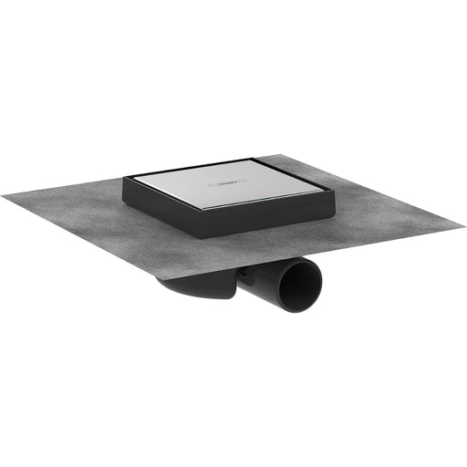 Hansgrohe Raindrain Spot Complete Set Point Drain 150/150 Tileable Rear Cover - Brushed Stainless Steel - Unbeatable Bathrooms